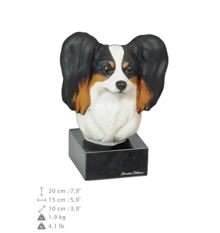 Papillon ręcznie pomalowana statuetka Art-Dog